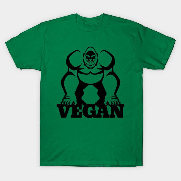 Vegan Fitness Gorilla T-Shirt by RadStar